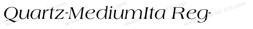 Quartz-MediumIta Reg字体转换